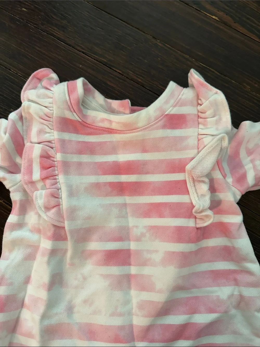 GAP Pink and White Striped One-Piece Romper